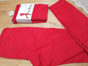 Leggings pantalone PUSH UP philippe matignon jeans rosso
